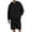 Black, variant on Lounge Sets Men Fleece Long Sleeve Hoodie Solid Drawstring Short Pants Soft Business Tracksuits