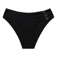thumbnail image 1 of Bragas ahuecadas Moda elástica Simple Sin costuras Suave Cintura baja Recorte Ropa interior para mujeres Negro M, 1 of 6