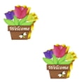 thumbnail image 4 of Kearding 1 Juego de de Pascua, coronas artesanales de madera, colgadores para puerta, suministros para fiestas, sin rebabas, decoraciones Type1 NO1 Kearding CBP220963, 4 of 6