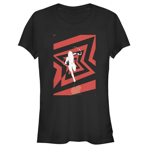 Junior's Marvel Black Widow Bond Flashback  Graphic Tee Black Large