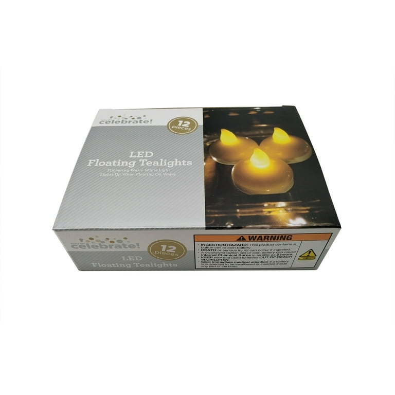 Way To Celebrate Battery-Operated LED Floating Tealights, 12 Count photo 8