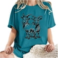 thumbnail image 6 of CHUMUD Oversize T Shirts for Women Short Sleeve Crew Neck Print Tees Summer Casual Loose Fit, 6 of 6