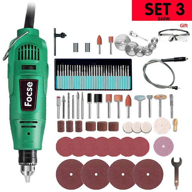 Dremel-taladro eléctrico de alta potencia, herramienta rotativa de grabado, eje Flexible, pulido de velocidad Variable de 6 posiciones, 260w/480w