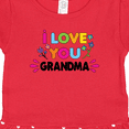 thumbnail image 3 of Inktastic I Love You Grandma with Flowers Gift Baby Girl Dress, 3 of 4