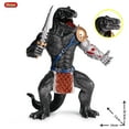 thumbnail image 1 of Ensemble de Figurines d'Action en PVC de Dinosaure Guerrier T-Rex et Spinosaurus, Version Remasterisée Échelle 1/12, 1 of 10