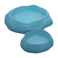 thumbnail image 2 of Toysmith 2 Pieces Reptile Water Bowls Feeding Bowl for Snake Chameleon Bearded Dragon luminous blue, 2 of 9