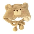 thumbnail image 4 of Gorro cálido de felpa jinwen Oso Colorete Blanco, 4 of 5