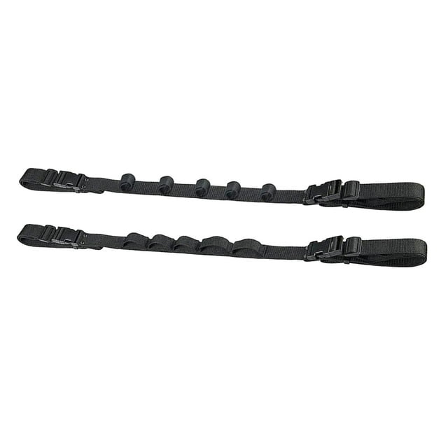 2x soporte para caña de pescar, correa para cinturón, soporte para caña de pescar para coche, organizador de correa, 5 cañas de capacidad, correa