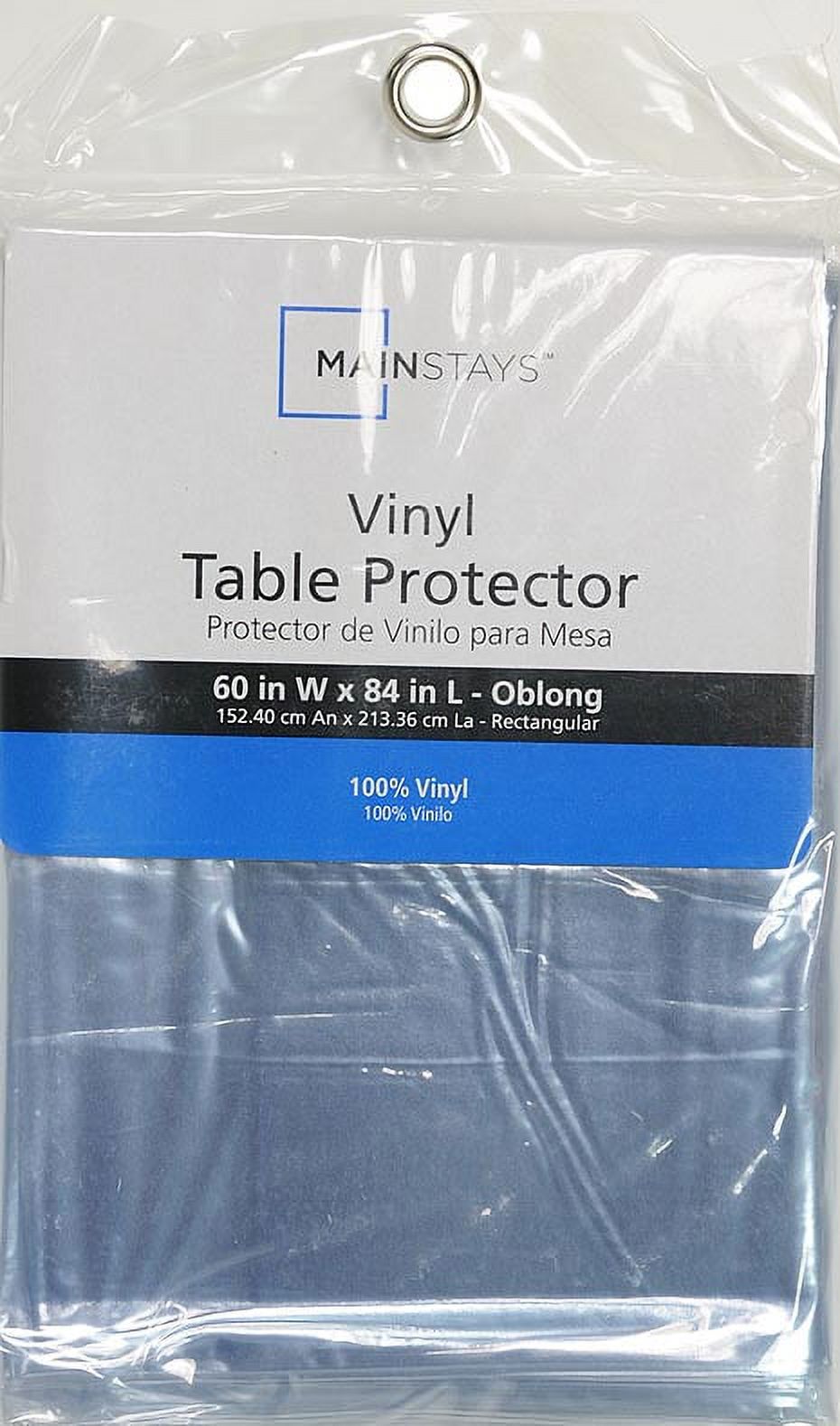 Mainstays Vinyl Protector Tablecloth Protector, Clear, 60"W x 84"L - image 2 of 5