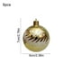 thumbnail image 3 of Seyotauo 6 Pcs Decorative Christmas Ball Kit 2.36 inch Shatterproof Plastic Ornaments Hanging Tree Decoration Pendant Set Traditional Holiday Indoor Home Decor Collection, 3 of 6