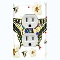 thumbnail image 1 of Metal Light Switch Plate Cover Unique Floral Butterfly Red Polka Dots BUT004, 1 of 13