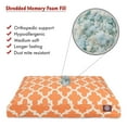 thumbnail image 2 of Majestic Pet | Trellis Shredded Memory Foam Rectangle Pet Bed For Dogs, Removable Cover, Peach, Medium, 2 of 5