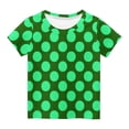thumbnail image 4 of Zpanxa T-Shirts pour Tout-Petites Fille à Pois Col Rond Manches Courtes Haut Décontracté Polyester Spandex 5-6 Ans, 4 of 5