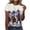 Multicolor, variant on Staron Women Graphic Horse Print T-Shirt Round Neck Short Sleeve Casual Loose Trendy Summer Vacation Tops, XXL