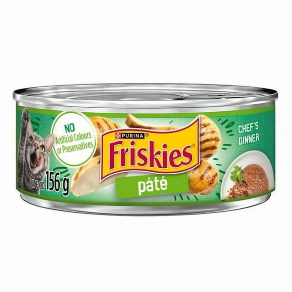 Friskies Pate Chef's Dîner, Nourriture Humide pour Chats 156g, 156 g