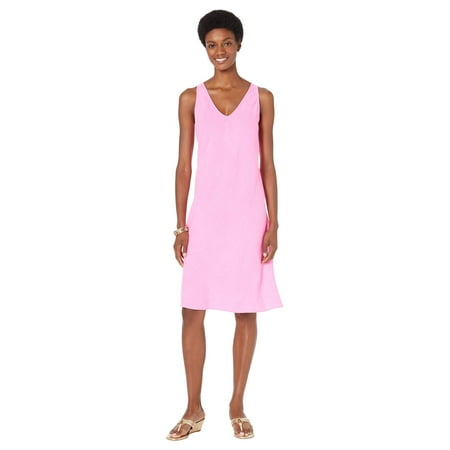 Lilly Pulitzer Florin Sleeveless Linen Dress Pink Isle LG | Walmart Canada