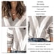 thumbnail image 5 of Suéter De Mujer Cuello En V Manga Larga Moda Transpirable Hueco Jersey Rayas Suéter Femenino Gris Claro S, 5 of 6