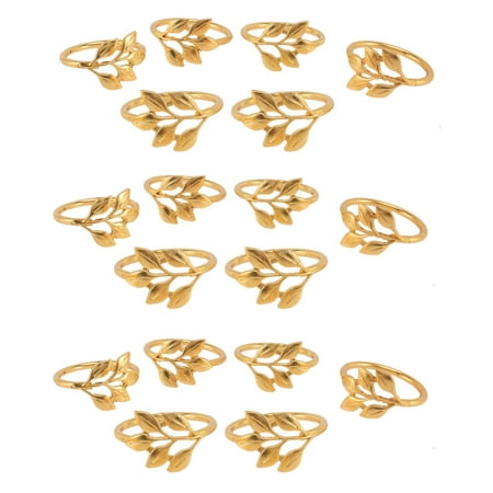 

6Pcs/Lot Hotel Napkin Ring Napkin Buckle Christmas Wedding Party Gold