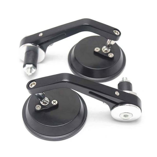 Paquete de 2 Motocicleta Vista trasera Espejos 360 ° Rotación de gran angular Visión Corrosión Resistente a la resistencia a mano Accesorios de ciclomotor plateado Jumpingount VI002053-04B