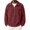 Red, variant on Fmbrln Mens Corduroy Quarter Zip Sweatshirt Stand Collar Long Sleeve Solid Color Shirts Fall Winter Fashion Pullover Tops with Chest Patch Label Navy M