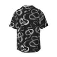 thumbnail image 2 of Vsdgher Snake Print Men's Wrinkle Free Untucked Cuban Shirt Business Casual Button Down Shirts Short Sleeve Shirt, 2 of 7