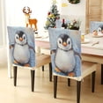 thumbnail image 3 of Decorative Chair Back Cover One Size x6 Chair Cover Dining Chair Slipcovers Chair Back Decoration Festival Chair Decoration Super Lovely Little Penguin, 3 of 6
