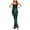 Green, variant on Womens V-Neck Sleeveless Spaghetti Straps Sequin Texture Slim Temperament Mermaid Long Dress