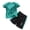 Green, variant on Girls Boys Athletic Shorts Set 2 Piece Summer Clothes Outfit Quick Dry Breathable Mesh Tee and Shorts Sizes 1-12 Years