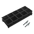 thumbnail image 2 of Macetas y bandeja Maceta de plántulas suculentas con orificio de drenaje Macetas de cactus Macetas de bonsái Cajas de ventana cuadradas para alféizar 10 macetas negras DYNWAVEMX macetas suculentas, 2 of 7