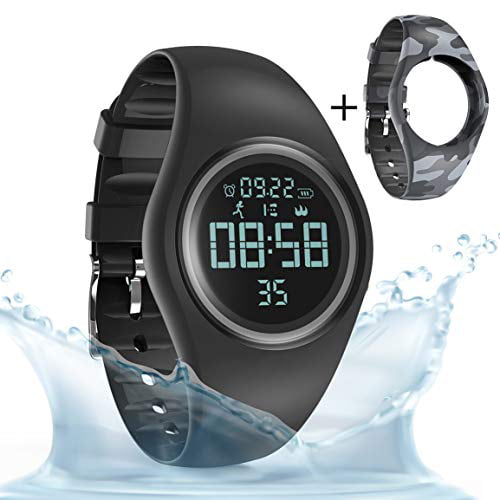 synwee Sports Fitness Tracker Watch,IP68 Waterproof with Pedometer/Vibration Alarm Clock/Timer,for Kid Children Teen Boys Girls Women Non-Bluetooth