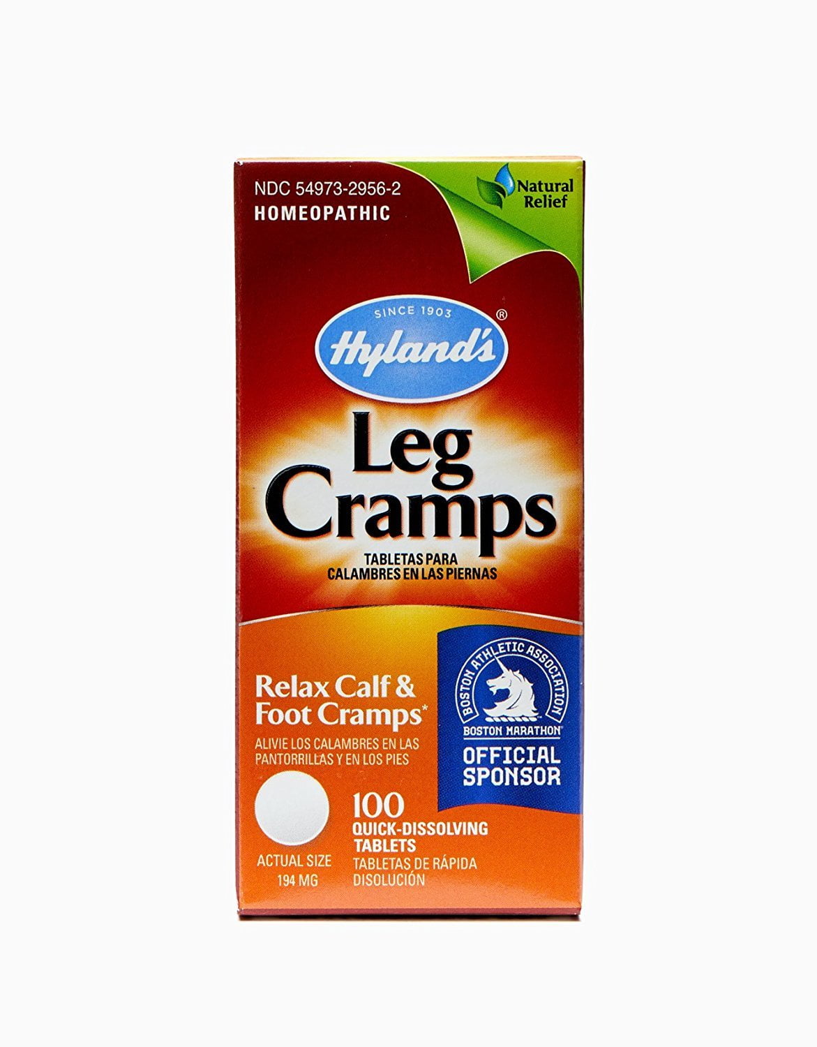 Hyland's Leg Cramp Tablets, Natural Relief of Calf, Leg and Foot Cramp