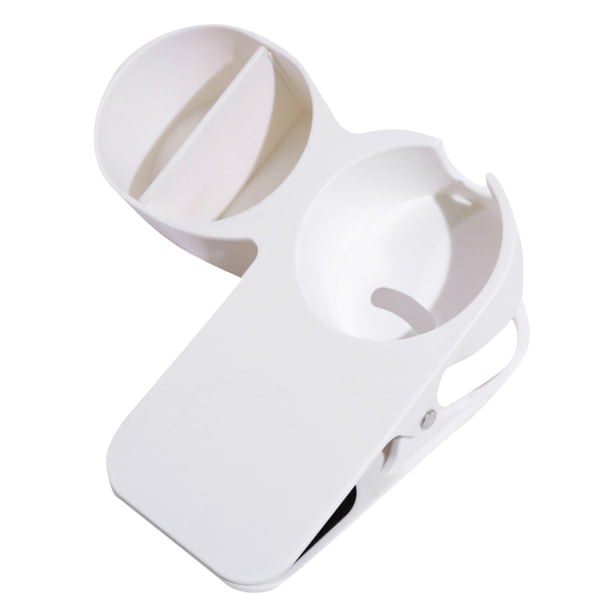 Portavasos Universal con Clip, Organizador de Escritorio Antideslizante, Diseño Compacto, Apto para Tazas y Vasos de Viaje, Multiusos para Teléfonos y Refrigerios, Fácil de Instalar, Paquete