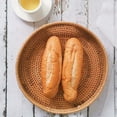 thumbnail image 5 of 1Pc Woven Wicker Bread Basket Fruit Vegetable Bowl Food Potato Storage Sorting Key Wallet Kitchen Counter Small To Large Rattan Round Woven Basket Serving Bowl French Fries, 5 of 9
