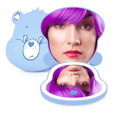 Impressions Vanity Care Bears Grumpy Bear Beary Cute Lighted Compact Mirror with 3X Magnification