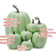 thumbnail image 3 of 7Pcs Halloween Artificial Pumpkins Fake Plastic Pumpkins Table Centerpiece for Farmhouse Fall Harvest Thanksgiving Halloween Party Decoration (Mint Green, One Size), 3 of 11