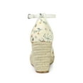 thumbnail image 2 of BLISSFUL STEP Women's Sandals Espadrille Lace Wedge Heels Platform Sandals, 2 of 7