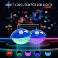 thumbnail image 2 of Blufree Altavoz Bluetooth para piscina con luces coloridas, altavoz flotante portátil para piscina IP68 impermeable, micrófono incorporado, sonido cristalino flotante inalámbrico Bluetooth para piscin, 2 of 5