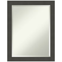 Amanti Art Blaine Light Pewter Narrow Beveled Wall Mirror 27.5 x 21.5 in.