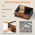 thumbnail image 7 of Eunos Nightstand End Table, 2 Drawer Small Bedside Table for Bedroom,Living Room, Wood Grain Print, 7 of 7
