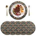 thumbnail image 5 of Ryvnso Bronze Seashells Round Plate Mats Dining Table Placemat Set of 4 for Holiday Decoration, 5 of 7