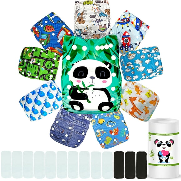 Pañales Ecológicos Reutilizables Lavables para Bebés Ecobaby Pack 24 Ecobaby original Estampado