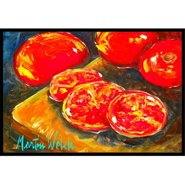 Carolines Treasures MW1099JMAT 24 x 36 in. Vegetables - Tomatoes Slice It Up Indoor Or Outdoor Doormat
