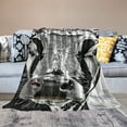 thumbnail image 2 of Shiartex  Farm Blankets and Throws Cow, Black and Brown Animal Blanket for Kids Boys, Cartoon Bed Cover, Throw  40x50in, 2 of 6