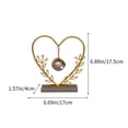 thumbnail image 3 of Adorno de Cristal Geométrico Metálico, Escultura Decorativa para Mesa, Arte en Hierro con Color Dorado, 20.5 x 12.5 x 4 cm para Decoración de Hogar u Oficina., 3 of 6