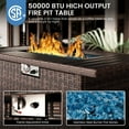 thumbnail image 5 of ELPOSUN Outdoor Sectional Furniture Set with Fire Pit Table, 7-Piece Brown Rattan Wicker Conversation Sofa Set for Porch Garden Backyard Balcony,Gray, 5 of 9