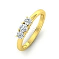 thumbnail image 2 of 1/2ctw Diamond Three Stone Anniversary Ring in 10k Yellow Gold (G-H, I2-I3), 2 of 5