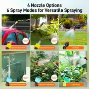 Garden Sprayer,GOCHIFIX 2.11 Gallon/8L Electric Backpack Sprayer with 4 Mist Nozzles,6 Spray Modes,Retractable Wand Adjustable Shoulder Strap for Lawn, Garden, Yard,Blue