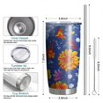 thumbnail image 6 of 20 Oz Pioneer Flower Coffee Tumbler Double Wall Insulated Stainless Steel Water Bottle | Metal Reusable Thermoses Flask with Cup Cap | Leak & Sweat Proof with Anti-Dust Lid, 6 of 7
