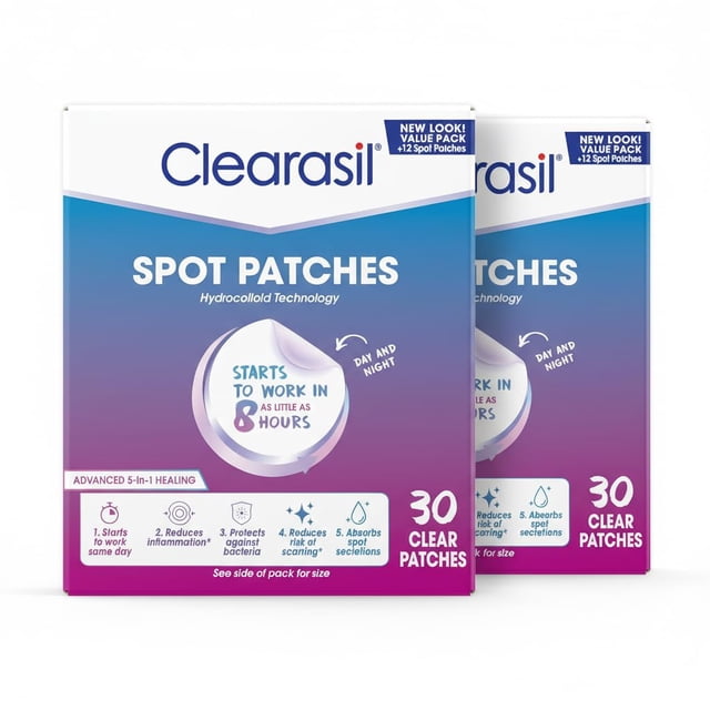 Parche para Manchas de Acné Clearasil Día y Noche Hidrocoloide 60 unidades