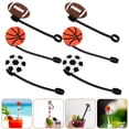 thumbnail image 2 of Couvercle de Paille en Forme de Ballon de Sport Mignon pour Usage Domestique Assorti Coloré Réutilisable et Lavable au Lave-Vaisselle 12 Pcs, 2 of 5